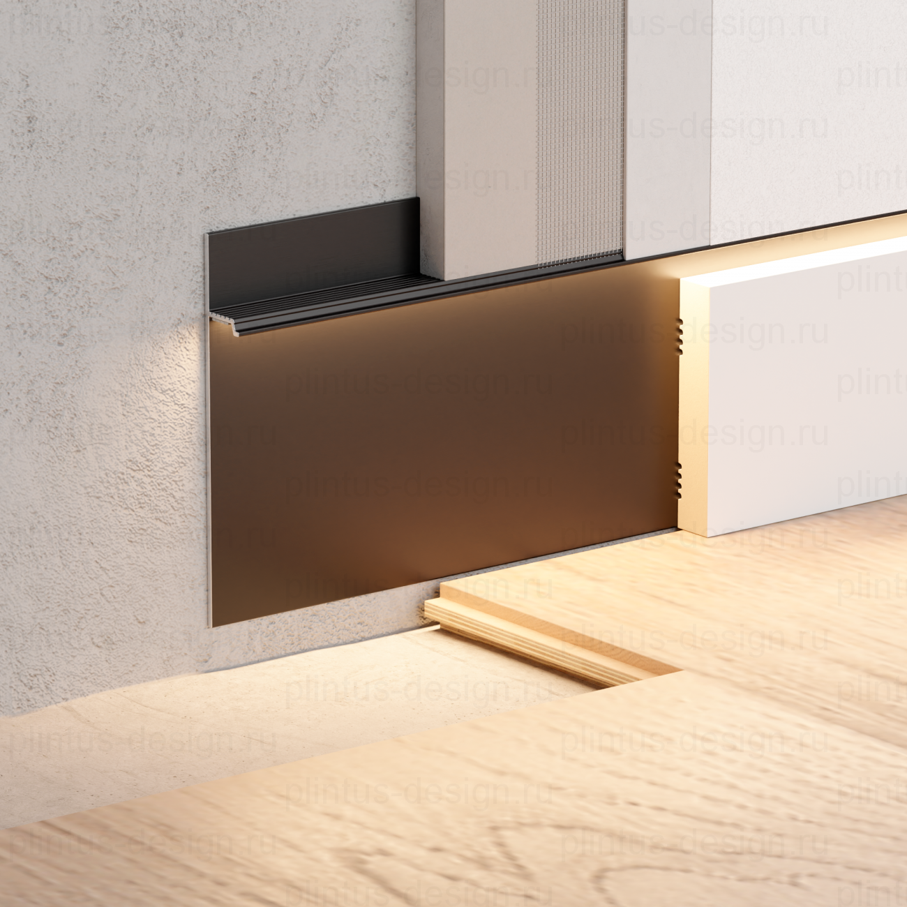 Ликорн С-01.2.1 скрытый плинтус чёрный