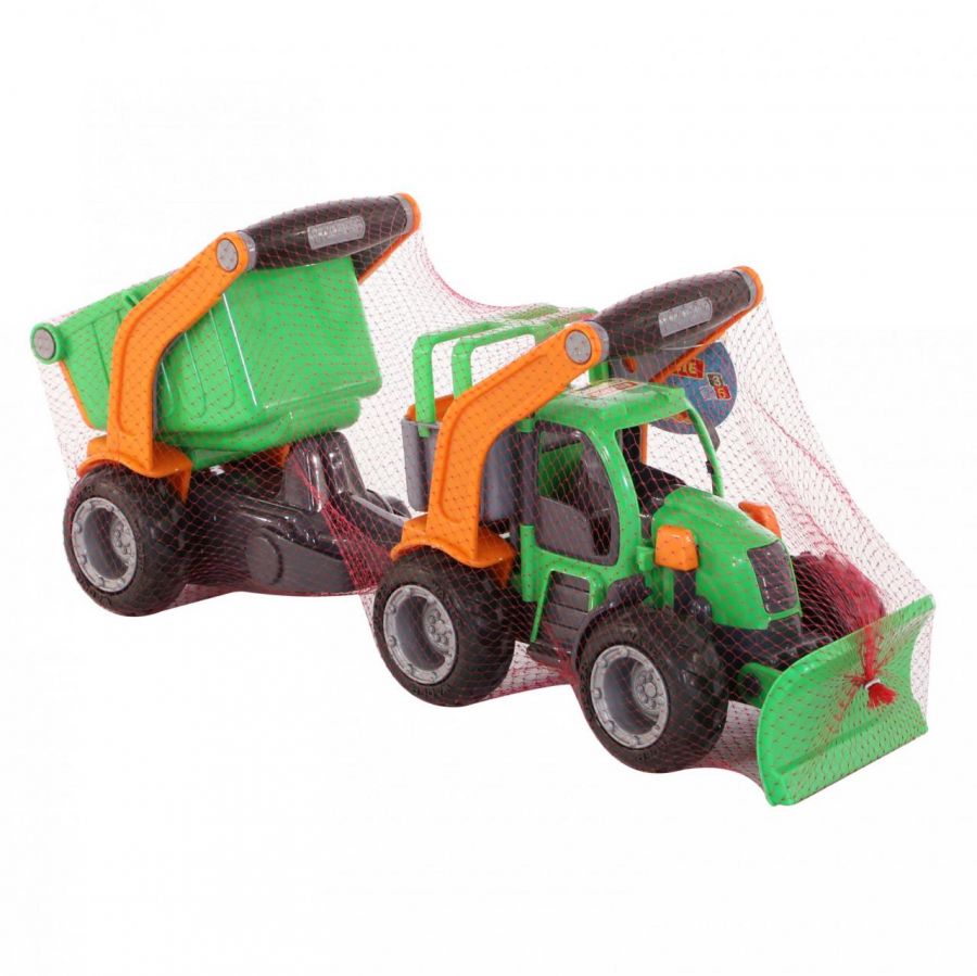 "ГрипТрак", трактор снегоуборочный с полуприцепом (в сеточке)