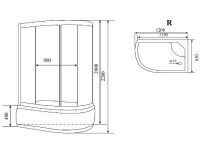 Душевая кабина Timo Comfort 120x85 T-8820C с гидромассажем схема 4