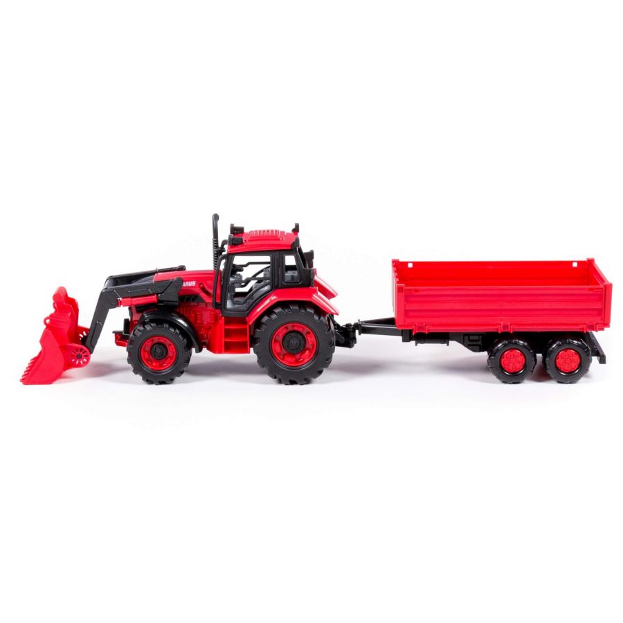 Трактор BELARUS с погрузчиком и бортовым прицепом