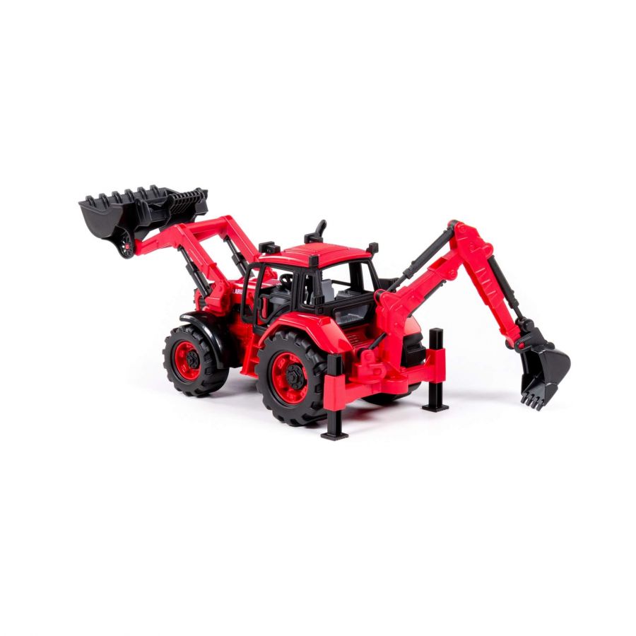 Трактор BELARUS с экскаватором и погрузчиком