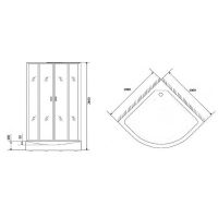 Душевая кабина Niagara Premium 100x100 NG-6002-01G с гидромассажем схема 19