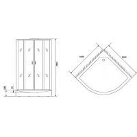 Душевая кабина Niagara Premium 100x100 NG-6902-01G Black с гидромассажем схема 20