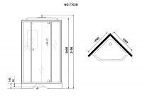 Душевая кабина Niagara Lux 100x100 NG-7702D без гидромассажа схема 9