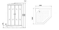 Душевая кабина Niagara Lux NG-7717W 100x100 с гидромассажем схема 8