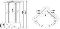 Душевая кабина Niagara Lux 120x120 NG-7744G с гидромассажем схема 14