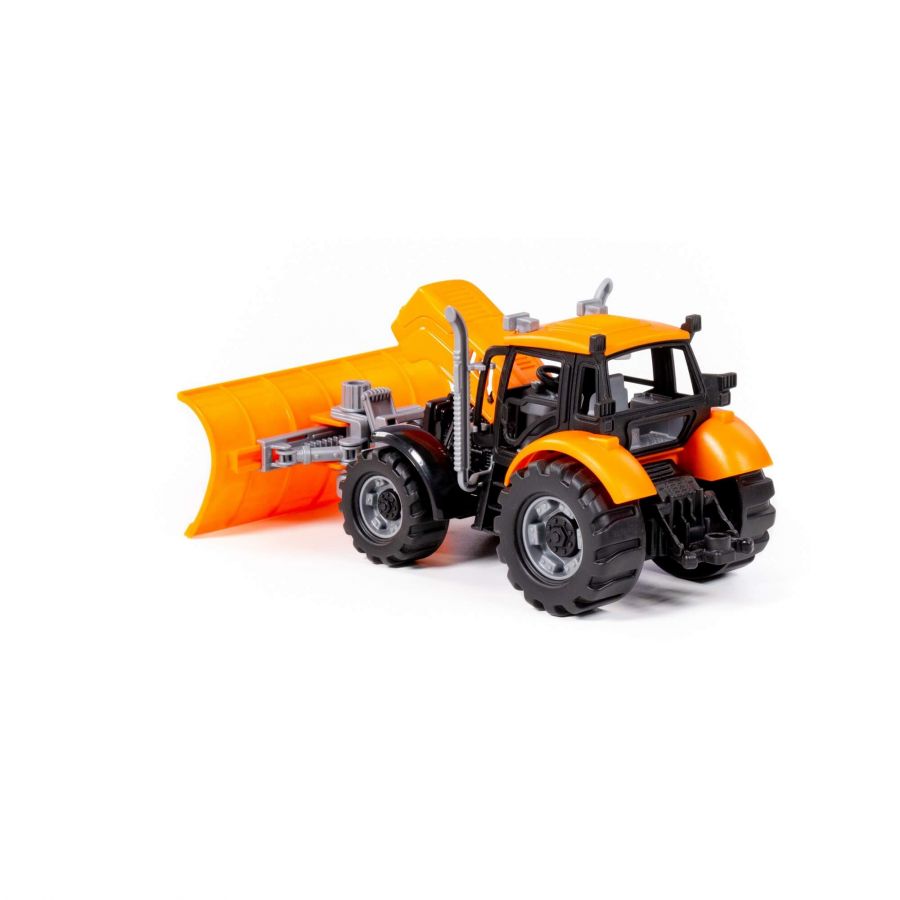 Трактор "Прогресс" с лопатой-отвалом инерционный (оранжевый) (в коробке)