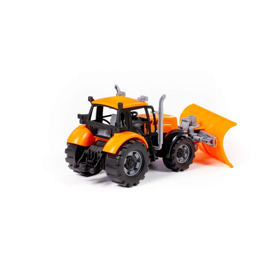Трактор "Прогресс" с лопатой-отвалом инерционный (оранжевый) (в коробке)