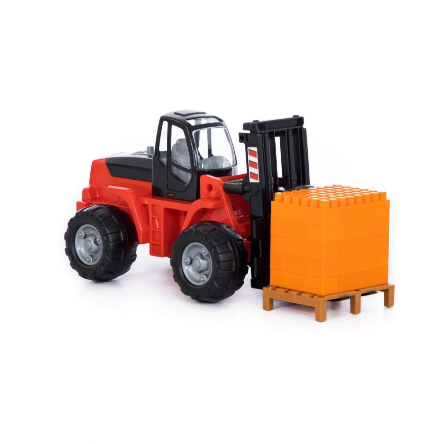 Автокар + конструктор "Супер-Микс" - 30 элементов на поддоне (в коробке)