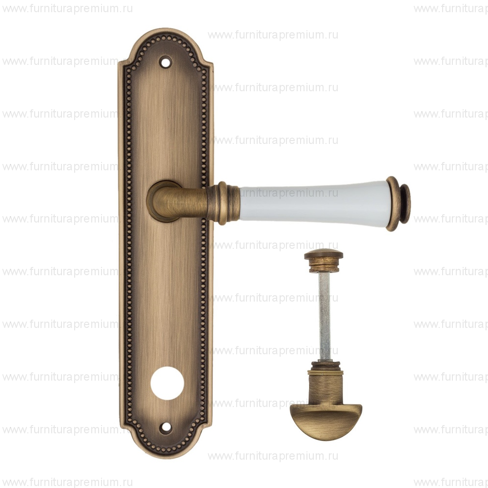 Ручка на планке Fratelli Cattini Gracia Ceramica Bianco WC-2 PL248