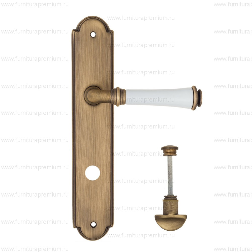 Ручка на планке Fratelli Cattini Gracia Ceramica Bianco WC-2 PL257