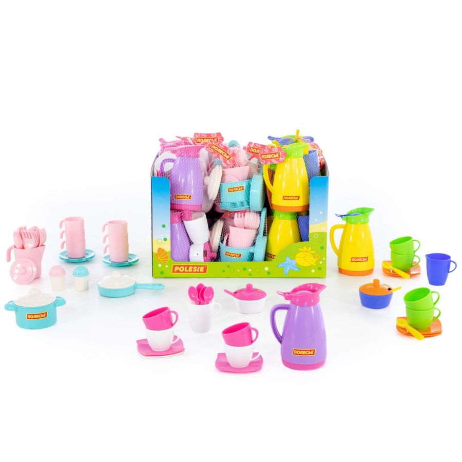 Набор детской посуды (дисплей №10) Polesie (в дисплее 12 наборов)