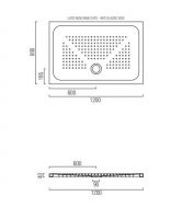 Душевой поддон GSI H4 120x80 схема 2