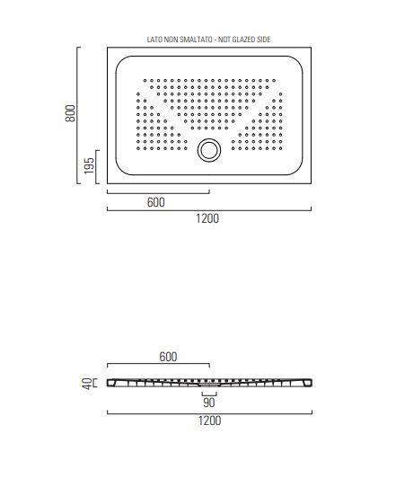 Душевой поддон GSI H4 120x80 схема 2