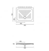 Душевой поддон GSI H4 90x70 схема 2