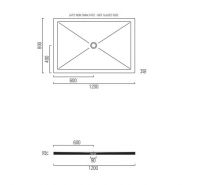 Душевой поддон GSI H2 120x80 схема 2