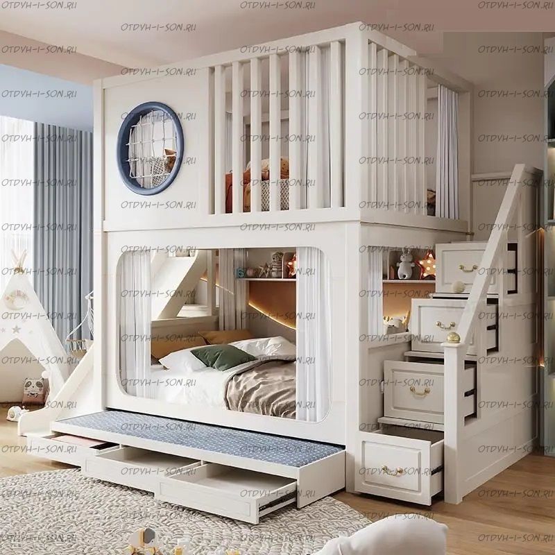 Кровать двухъярусная домик Sky