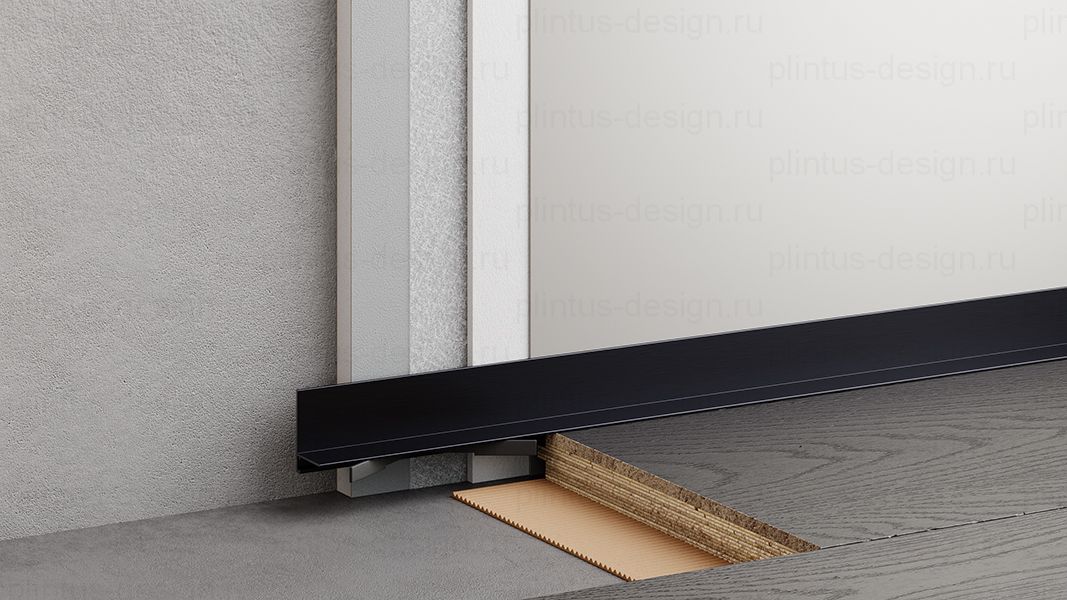 L-образный щелевой плинтус ФЕСО белый RAL9016