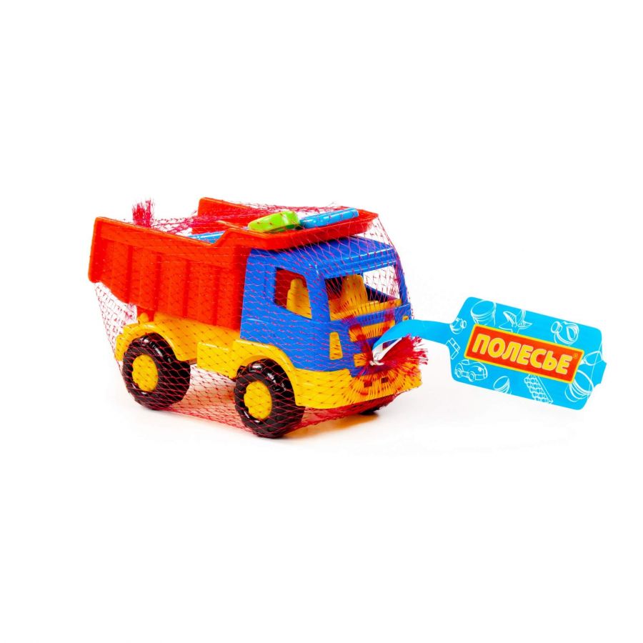 Набор №303: "Тёма", автомобиль-самосвал + лопатка малая №3, грабельки малые №3