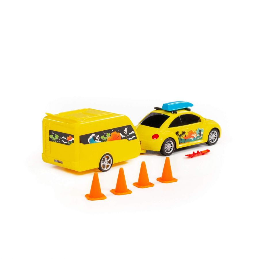 Автомобиль "Турне" с прицепом (в лотке)