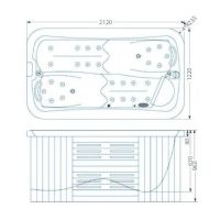 Гидромассажный бассейн IQUE Capri 2100-CDL-BP (WiFi)