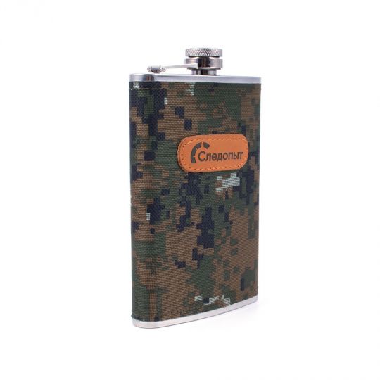 Фляжка 280 мл СЛЕДОПЫТ оплетка: ткань Oxford/цвет Camo pixel  PF-BD-F22