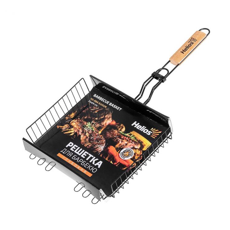 Решетка для барбекю глубокая 56х30х25х5.5 см с антипригарным покрытием (HS-RBA RJ202N) Helios
