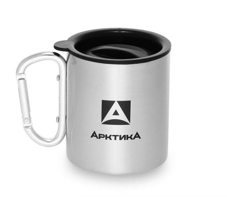 Термокружка с ручкой-карабином АРКТИКА (450мл) 801-450К