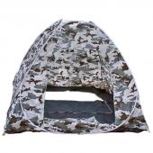 Палатка зимняя автомат дно на молнии белый КМФ 2,0 мx 2,0 мx 1,3 м (лягушка)