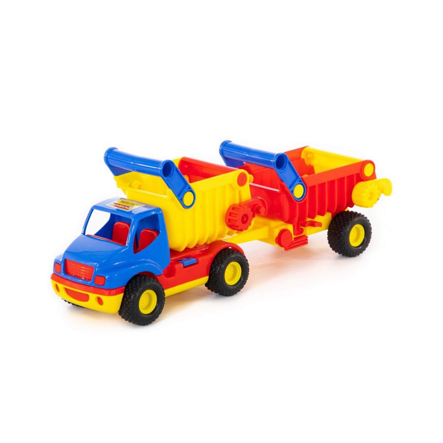 "КонсТрак", автомобиль-самосвал с полуприцепом (в сеточке)