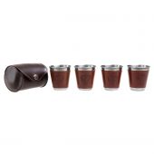 Набор стопок А11 герб в коже подарочный