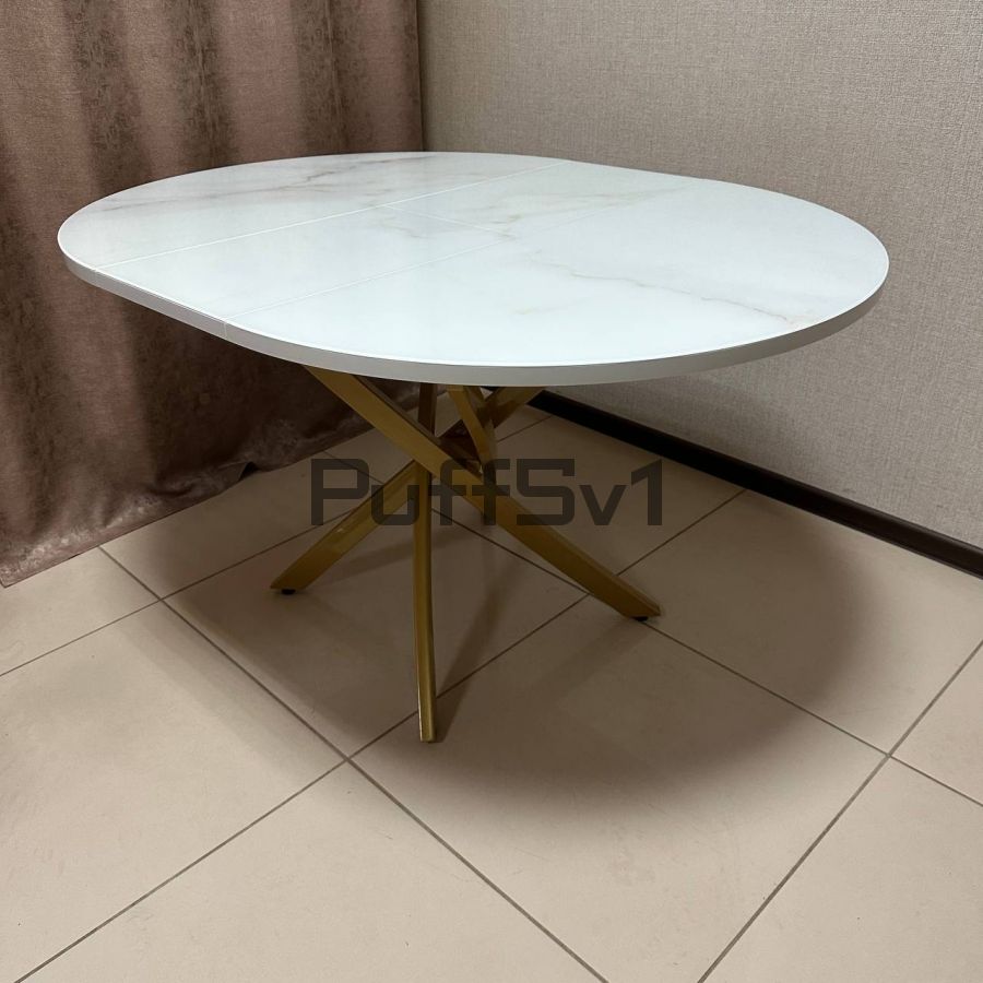 Стол "Ёжик" со стеклом (110см)