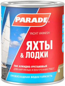 Лак Яхтный Parade L20 Яхты & Лодки 10л Глянцевый, Алкидно-Уретановый / Парад Яхтный.