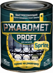 Грунт-Эмаль по Ржавчине 3 в 1 Красковия Ржавомет Profi «Sprint» 3кг Белый Полуглянцевая, Быстросохнущая для Внутренних и Наружных Работ.