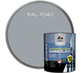 Эмаль на Ржавчину 3-в-1 Dufa Premium Hammerlack 2л RAL 7040 Серая, Гладкая / Дюфа Премиум Хаммерлак.