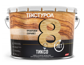 Защита и Декор Древесины Текстурол Тиксо 1л Орех Гварнери, Алкидная с Воском для Внутренних и Наружных Работ до 8 Лет.
