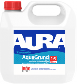 Грунт Глубокого Проникновения Aura Aqua Grund Koncentrat 10л Концентрат (1:5) Влагозащитный, Универсальный / Аура.