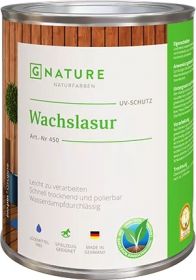 Воск-Лазурь Gnature 450 Wachslasur 10л 5014 Жёлто-белый для Деревянных Стен, Потолков, Интерьера / Джинатуре.
