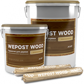 Герметик Акриловый Wepost Wood 19кг Светлая Сосна Однокомпонентный для Деревянного Домостроения.