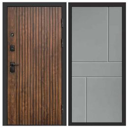 Входная дверь Termo-door Твист Горизонт Грей Софт Металлическая