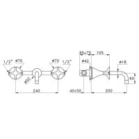 Смеситель для раковины Stella 130 CT 01001 CR00 схема 3