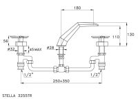 Смеситель для душа Stella Titian TT 01410 схема 2