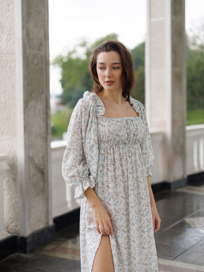 Платье Estate из бамбука "Голубые ветви"