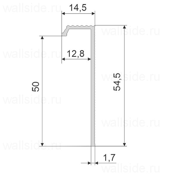 Скрытый плинтус Фесо Мини 50 мм