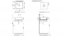 Накладная раковина Flaminia Miniwash 48 Countertop Basin 48х36 схема 3