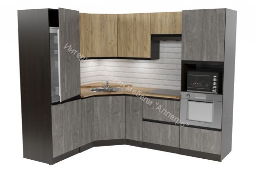 Кухонный гарнитур Адажио оптима 1800х2400 мм