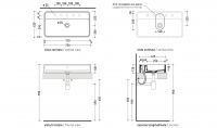 Раковина Flaminia Miniwash 75 Countertop Basin MW75PR 75х42 схема 3