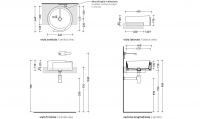 Раковина Flaminia Roll 44 Semi-Inset Basin 44х44 схема 3