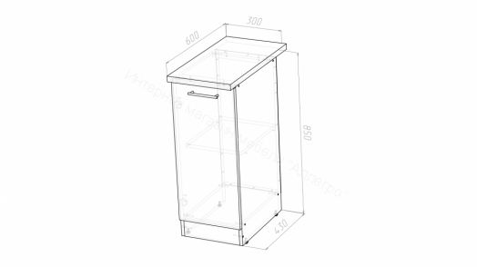 Кухонный гарнитур Адажио оптима 1800х2400 мм