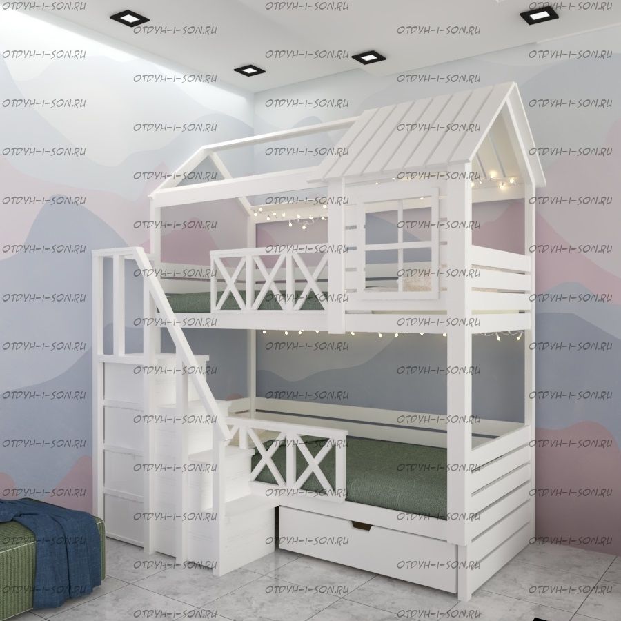 Кровать двухъярусная Домик Standard №34А